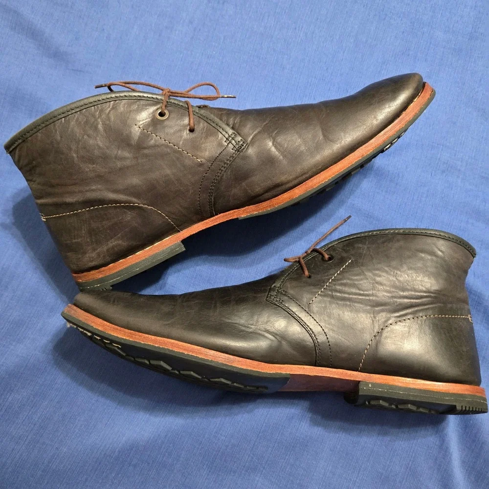 Timberland Chukka Boots Mens Size 11 Dark Brown Leather Good 75510 Ankle Boot